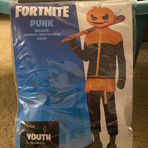 Spirit Fortnite Punk Youth Costume - Black and Orange